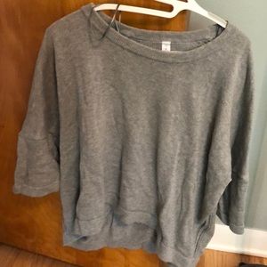 EUC lululemon crop short sleeve sweater 12